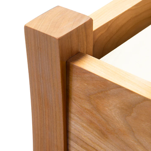 Eco-Friendly Natural Cherry Wood <b>Platform</b> <b>Bed</b> <b>Frame</b> Minimalist Scandi Style Bedroom Furniture Set - Product Image 2