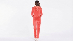 <b>Women's</b> Soft Fabric Hooded Zip <b>Jacket</b> with Comfortable Pants Two Piece Set - Product Image 4