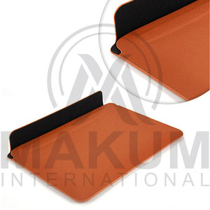 Brown Leather <b>Laptop</b> <b>Sleeve</b> Case with Magnetic Closure for MacBook and Other <b>Laptops</b> - Product Image 6