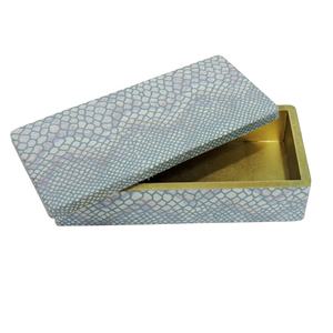 Venta al por mayor Rectangular gris PU cuero caja de embalaje de regalo cajas de joyería en forma Rectangular para almacenamiento de joyas - Product Image 5