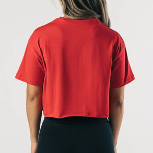 Camiseta corta moderna para mujer, tela suave y transpirable, perfecta para el gimnasio, deportes o salidas informales con un toque a la moda. - Product Image 2