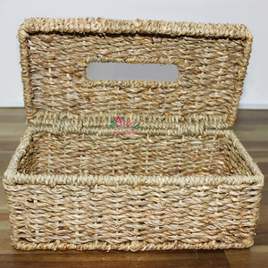 Artex Dong Thap usine boîte à mouchoirs en bambou rotin fait à la main jonc de mer jacinthe d'eau artisanat artisanat Vietnam - Product Image 3