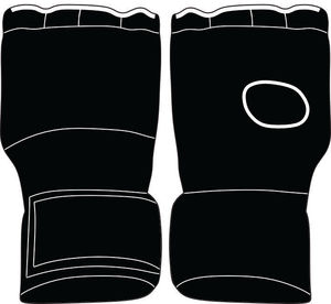 Bandages de boxe noirs pour le soutien des poings, protection des poignets, gants d'entraînement pour le combat de Muay Thai - Product Image 1