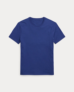 T-shirt à manches courtes et col rond en coton bleu uni pour homme – Vêtement décontracté doux, respirant et confortable pour la mode de tous les jours - Product Image 1