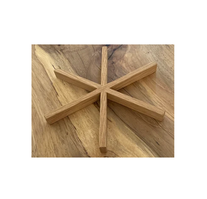 Sous-verres en bois pour théière/bouilloire, sous-verres en bois en forme de croix, antidérapants, décoratifs pour table, support pour plats chauds - Product Image 4