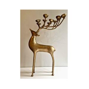งานประติมากรรมรูปกวางทำจากโลหะอะลูมิเนียมคุณภาพพรีเมียม สำหรับตกแต่งห้องนั่งเล่นและของตกแต่งคริสต์มาส - Product Image 1
