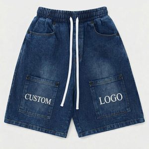 Custom LOGO High Quality Vintage Plus Size Men Gym Shorts OEM Summer <b>Light</b> Breathable Embroidery 100% Cotton OEM Service - Product Image 3