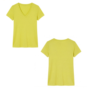Camisetas de Verano para Mujer, Cuello en V Personalizado, Diferentes Colores, Hechas a Medida, Venta al Por Mayor, Fabricación en Fábrica - Product Image 2