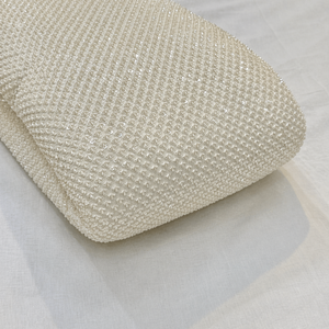 Fournisseur en gros de tissus en soie brodés de perles, Fabricant de tissus en soie brodés de perles en Inde, Tissu en soie brodé avec des perles F - Product Image 6