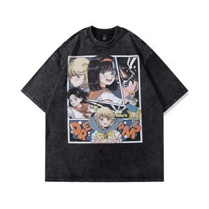 Camiseta Vintage Personalizada al por Mayor, Camiseta con Estampado DTG, Camiseta Oversize Harajuku para Hombre, Camiseta de Algodón para Parejas, Ropa Urbana Y2K para Hombre - Product Image 2