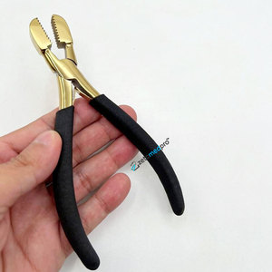 Stainless Steel <b>Bead</b> Crusher Pliers for Hair <b>Extensions</b> Custom Logo Handheld Micro Nano Rings Crusher Black Gold Plier - Product Image 3