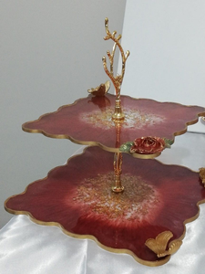 Soporte de Pastel de Resina para Eventos de Lujo, Vajilla y Decoración de Mesa para Fiestas - Product Image 3
