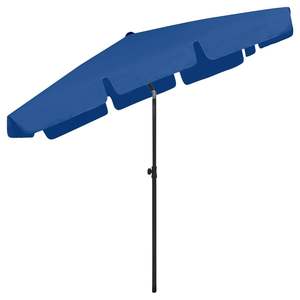 Sombrilla de Playa Plegable de Poliéster Azul Celeste de 78.7x49.2 Pulgadas para Protección Solar en la Playa - Product Image 4