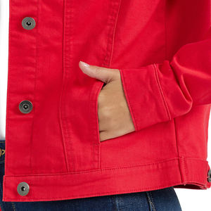 Solid Color High Quality Casual Women <b>Jeans</b> Jacket Denim Jacket Windproof Breathable Low MOQ Unisex Wholesale Customized - Product Image 5