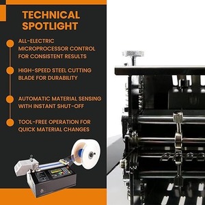 Heavy Duty <b>Paper</b> Cutter - Electronic Automatic <b>Cutting</b> <b>Machine</b> - Industrial Material Cutter for Tubing Ribbon - Product Image 2