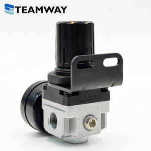 TEAMWAY POSU PRN2000-02 Air Pressure Regulator - 1/4" Precision Pneumatic Control Valve with Pressure <b>Gauge</b> - Product Image 2