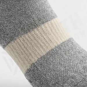 Crew <b>Socks</b> Gray Beige Solid Knitted Cotton Bamboo Fiber Breathable Daily Casual Adult Autumn Standard <b>Thickness</b> - Product Image 5