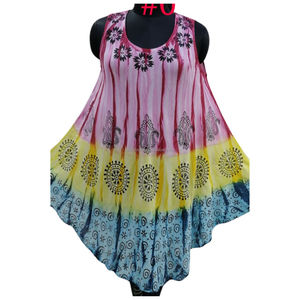 เดรสยาวปักลายชายหาดเซ็กซี่สีแดงเดรสยาวผ้านุ่มสำหรับผู้หญิงจากผู้ผลิตอินเดีย - Product Image 2