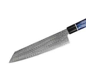 Cuchillo de Chef Artesanal de Damasco con Diseño de Gota de Lluvia, Mango de Madera, Revestimiento Antiadherente, Apto para Lavavajillas, Hoja de 8-9.9 Pulgadas para Uso en la Cocina - Product Image 4