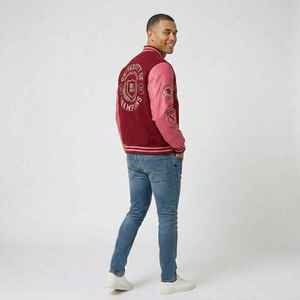 Chaqueta Varsity de Cuero Personalizada para Hombre, Talla Grande, con Capucha, Chaqueta Casual de Invierno, Gruesa y Suave, Estilo Universitario, OEM - Product Image 3