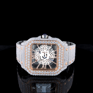 Reloj de Diamantes Moissanite Totalmente Cubierto de Piedras, el Más Vendido, para Cumpleaños y Aniversarios, Mecánico ETA, Acero Inoxidable, Unisex - Product Image 1
