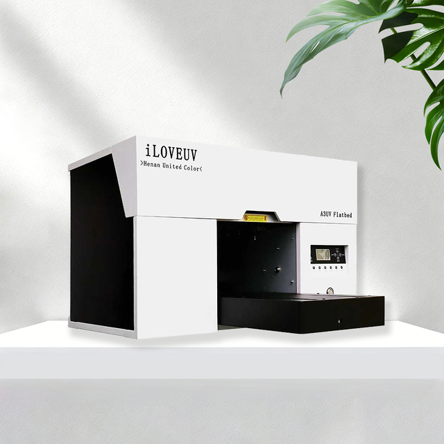 Desktop UV Printer for Cylinder Bottle Printing 300mm Width with Visual Positioning System