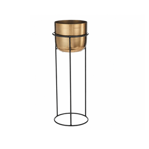 Maceta de Metal Dorada con Soporte, Maceta Decorativa para Interiores, Maceta Moderna para Plantas, Decoración del Hogar, Soporte para Plantas - Product Image 1