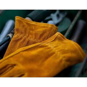 Low MOQ High Quality Cheap Work Gloves Good Quality Knitted Leather Working Gloves - Product Image 3