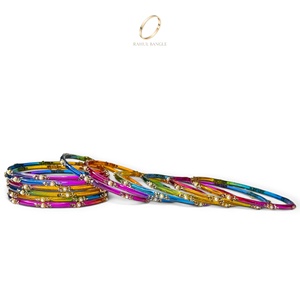 Brazaletes de Cristal Multicolores con Diseño de Gotas de Lluvia de Cachemira para Fiestas, Decorativos, Chapados en Oro, con Piedras de Cristal para Mujeres, Aniversario - Product Image 4