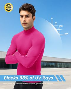 Rash Guard For Gym Training <b>Men</b> MMA Rash Guard Compression Shirt <b>Turtle</b> <b>Neck</b> Long Sleeve Athletic Base Layer Running Cycling Top - Product Image 4
