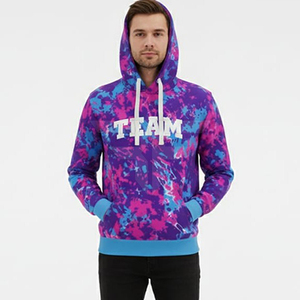 Sudadera con Capucha de Terciopelo y Felpa de 300GSM, Suave al Tacto, Estilo Chándal, Manga Raglán, Diseño Bicolor con Bloques de Color, Sudadera de 350GSM - Product Image 4