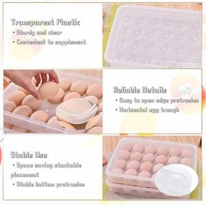 Contenitori Impilabili in Plastica per Uova Ripiene con Coperchio, Set da 2 Portauova Trasparenti per 48 Uova, Adatti al Frigorifero, Mantengono la Freschezza - Product Image 3