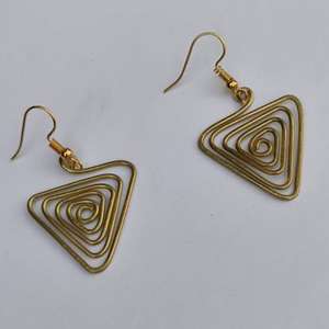 Brass wire handmade <b>earring</b> new design lightweight vintage look ethnic - Product Image 1
