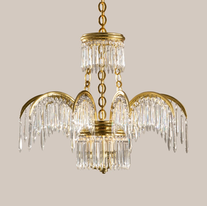 Open cage brushed brass drum chandelier with four candle <b>light</b> fixtures, available at wholesale prices. - Product Image 5