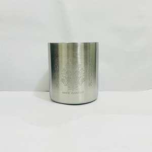 Venta al por Mayor de Frascos de Metal para Velas con Tapa y Logotipo Personalizado, Acabado Cepillado, Frascos de Metal de Lujo para Velas Aromáticas de Cera de Soya - Product Image 3