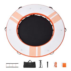 Plataforma Flotante Inflable de 8 Pies, Tapete de Agua Antideslizante con Escalera Desmontable y Bolsa de Transporte para Lagos y Mar - Product Image 1