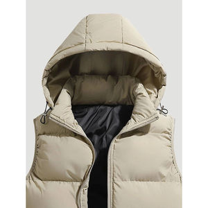 Veste polaire d'hiver sans manches personnalisée 2026 pour homme, coupe ajustée décontractée, épaisse, avec col montant, respirante, imperméable et réversible - Product Image 2