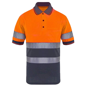 Camiseta Polo de Seguridad de Alta Visibilidad, Transpirable, de Algodón, con Tiras Reflectantes para Trabajos de Construcción, Ropa Personalizada Resistente al Agua - Product Image 2