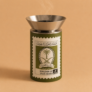 Brûleur d'encens de luxe moderne vert olive, bol en métal à motif estampé, support pour Oud et Bakhoor, brûleur de charbon, vente en gros - Product Image 1