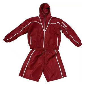 Custom Made Men's Shorts Set Zip Up Polyester Nylon Two Piece Windbreaker Short Set Casual Sportswear Sweatsuit <b>Tracksuits</b> - Product Image 3