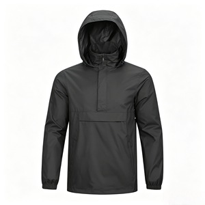 Chaqueta Impermeable y Cortavientos para Hombre, Ligera, para Actividades al Aire Libre, Corte Regular, Color Sólido, Poliéster, Chaqueta de Senderismo para Primavera - Product Image 1