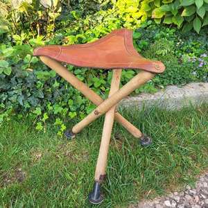 Genuine leather hunting <b>stool</b> <b>folding</b> camping <b>stool</b> wholesale bulk supplier OEM custom branding premium export quality - Product Image 3