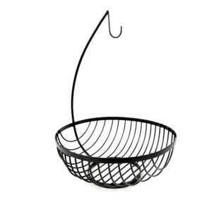 Panier en métal noir mat très demandé pour la cuisine, en fil de fer, personnalisable, à faible coût, écologique et multifonctionnel - Product Image 1