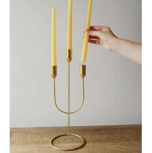 Porte-bougie écologique, durable, fait main, en métal argenté, qualité supérieure, pour hôtel, mariage, fête, table - Product Image 1