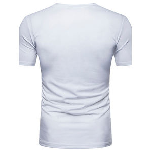 Camiseta con cuello en V para hombre, moderna, informal, de verano, a la moda, suave al tacto, ligera, cómoda para el día a día. - Product Image 6
