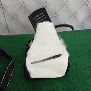 Hair Hide Genuine Leather Vintage Zipper Portable <b>Sling</b> Bag Ladies Crossbody <b>Shoulder</b> Bag High Quality Wholesale Supply - Product Image 1