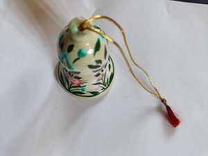 Handmade Floral Jingle Bell Christmas <b>Tree</b> <b>Ornament</b> Hanging Holiday Decoration Indoor Decor - Product Image 1