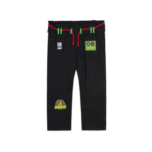 ชุดคิโมโนรุ่นใหม่ Rasta Competitor สีดำ สำหรับยิวยิตสู ผ้าคอตตอนเพิร์ลวีฟ 450 GSM พร้อมโลโก้ด้านหน้า แห้งเร็วและระบายอากาศได้ดี - Product Image 3