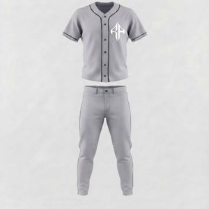 Ensemble de baseball pour hommes, matière 100% polyester, col en V de haute qualité, impression par transfert par sublimation par RIVIAN ATLANTIC - Product Image 2