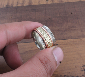 Wholesale 925 Sterling Silver Flower Band <b>Ring</b> Nature Inspired Floral Pattern <b>Ring</b> for Women Handmade Band Jewelry Manufacturer - Product Image 4